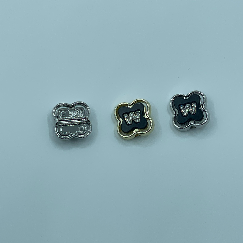 FourLeafCloverRhinestoneMetalButtonsForShirtsDressClothingAccessories - Image 5