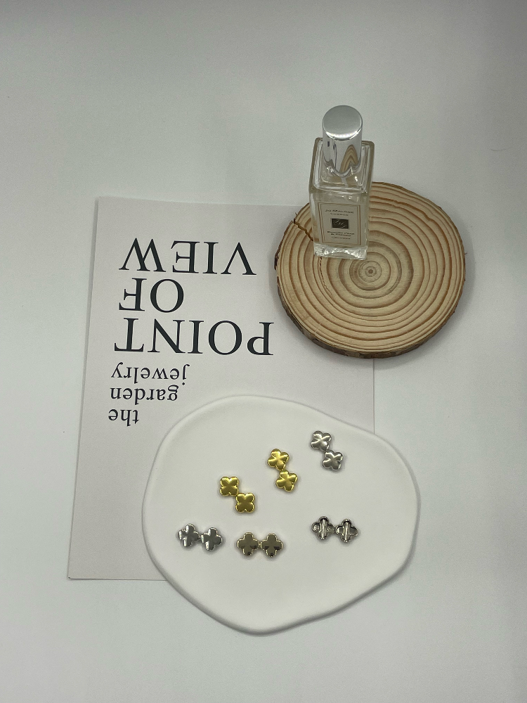Four-Leaf Clover Decorative Metal Buttons, Double-Sided Ornamental Fasteners for Clothing & DIY Crafts - Image 3