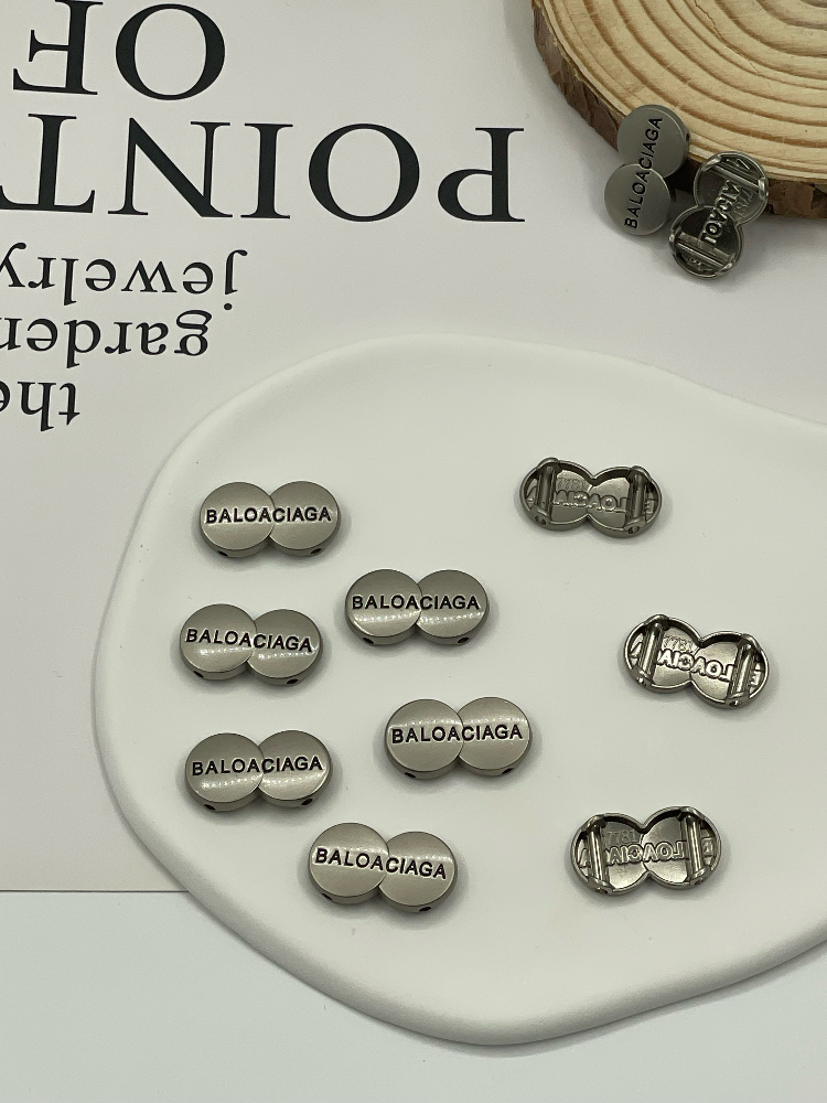 Double Round Embossed Decorative Metal Buttons, Ornamental Fasteners for Clothing, Sweaters & DIY Crafts