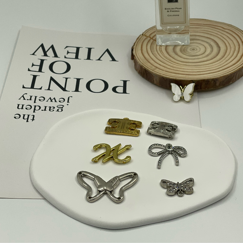 Assorted Shaped Decorative Metal Buttons, Ornamental Fasteners with Rhinestone & Shell Inlay for Clothing & DIY Crafts - Image 3