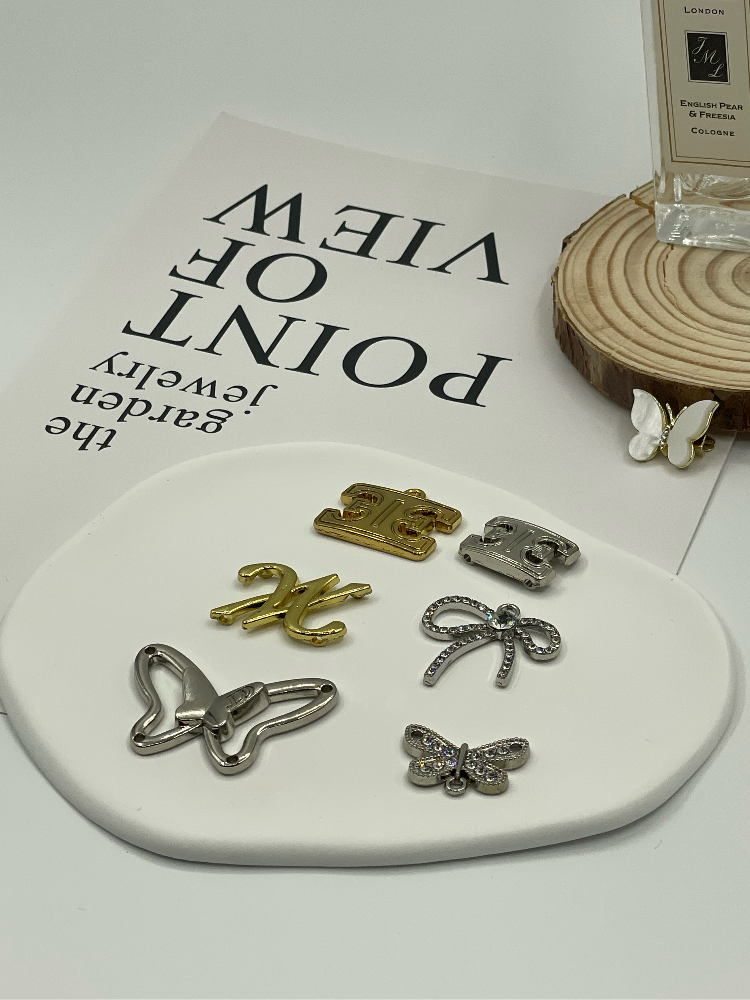 Assorted Shaped Decorative Metal Buttons, Ornamental Fasteners with Rhinestone & Shell Inlay for Clothing & DIY Crafts - Image 4