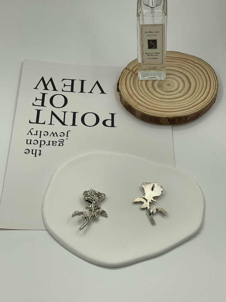 Rose Shaped Decorative Metal Buttons, Silver Tone Ornamental Fasteners for Clothing & DIY Crafts - Image 3
