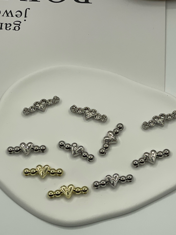 Heart Beaded Metal Link | Customizable & Corrosion Resistant - Image 5