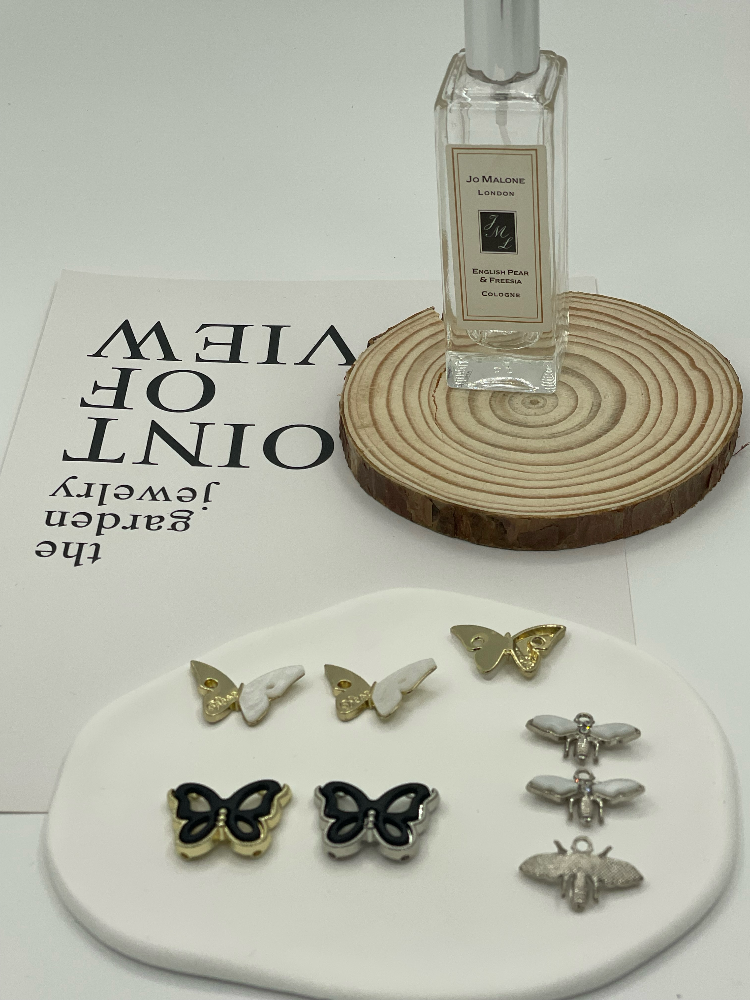 Mixed Enamel Butterfly & Bee Alloy Charms Custom Metal Decor Hardware for Lingerie Bags Clothing - Image 2