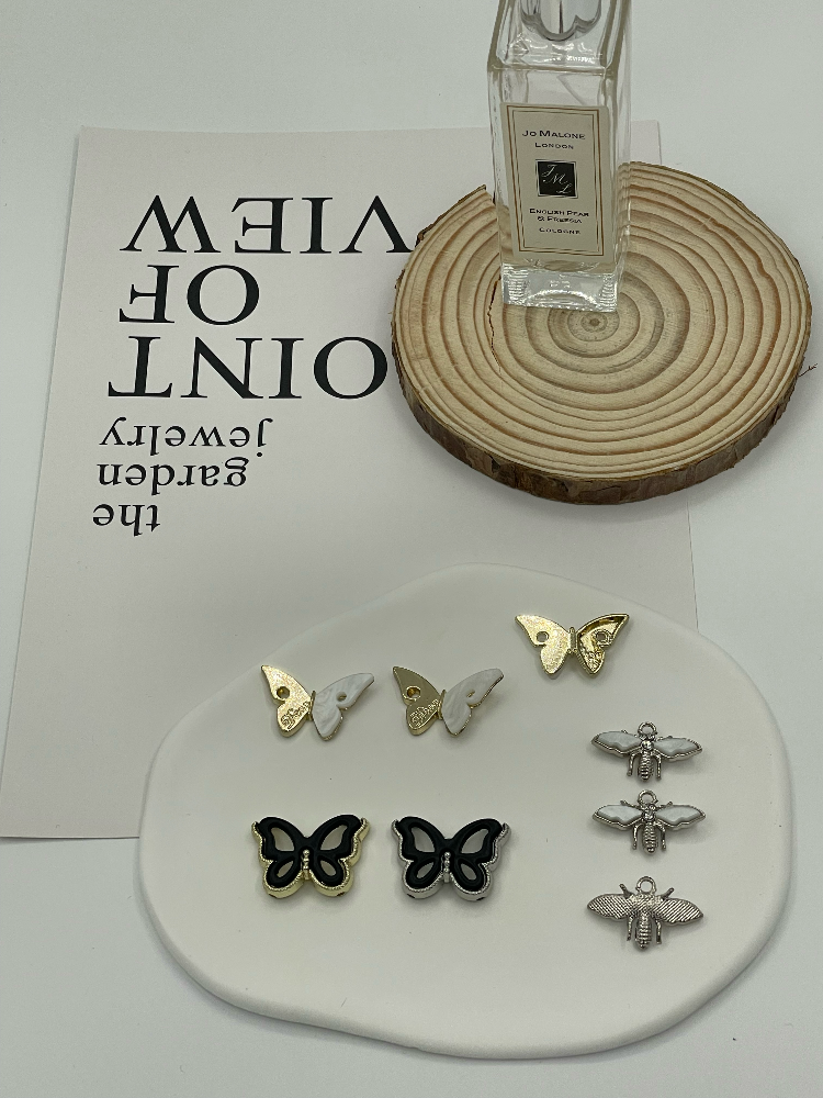 Mixed Enamel Butterfly & Bee Alloy Charms Custom Metal Decor Hardware for Lingerie Bags Clothing - Image 3
