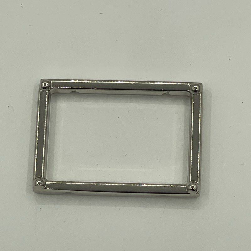 Custom Polished Silver Hollow Rectangle Metal Frame Connector Charms for Lingerie Strap Clothing Decor - Image 7