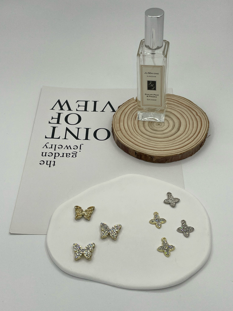 Mixed Rhinestone Butterfly & Four Point Star Alloy Charms Gold Silver for Lingerie Strap Clothing Decor - Image 6