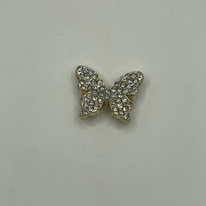 Mixed Rhinestone Butterfly & Four Point Star Alloy Charms Gold Silver for Lingerie Strap Clothing Decor - Image 4