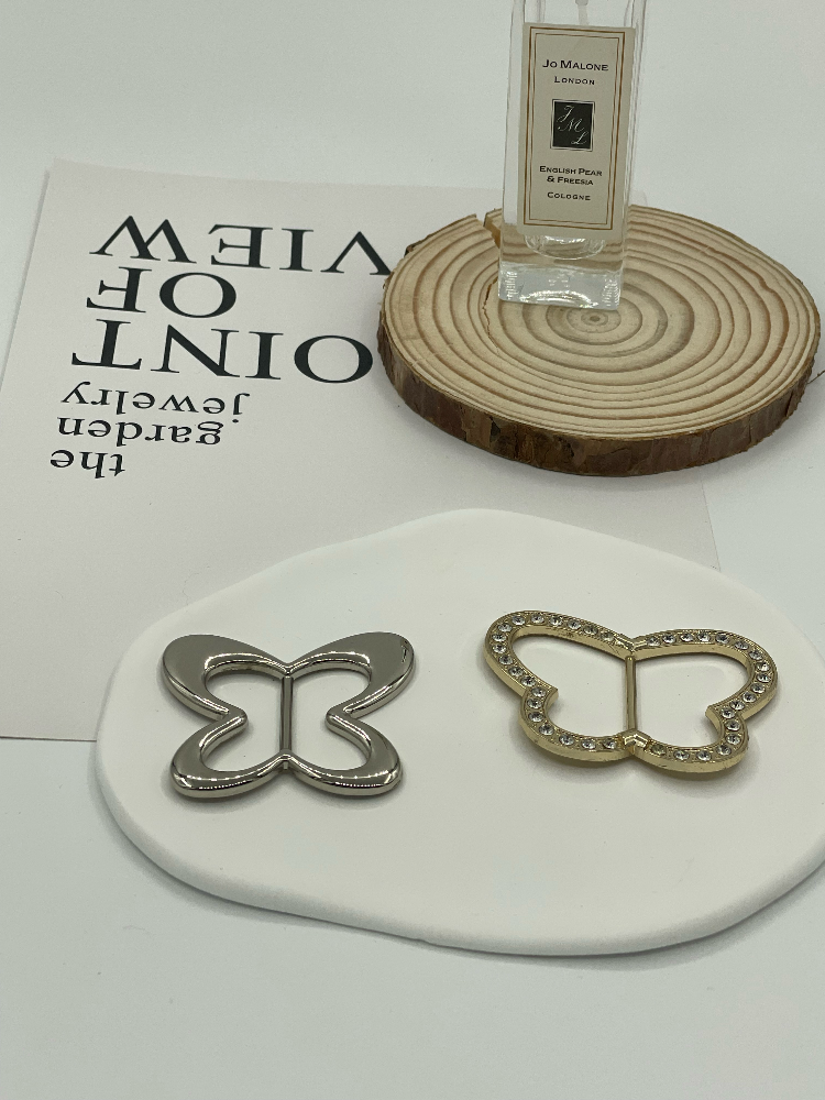 Polished Hollow Butterfly Alloy Bar Links Two Designs Custom Apparel Hardware Accessories - Image 4