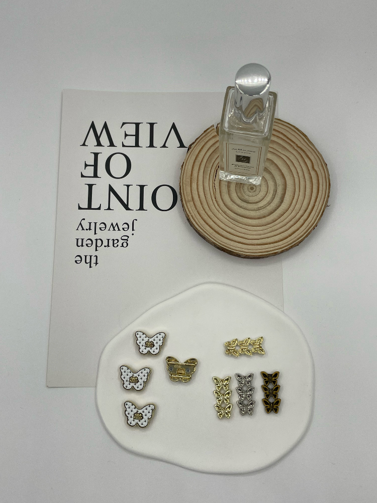 Mixed Style Butterfly Alloy Charms Woven Enamel Single Butterfly & Triple Butterfly Links Multi Tone for Lingerie Strap Decor - Image 4