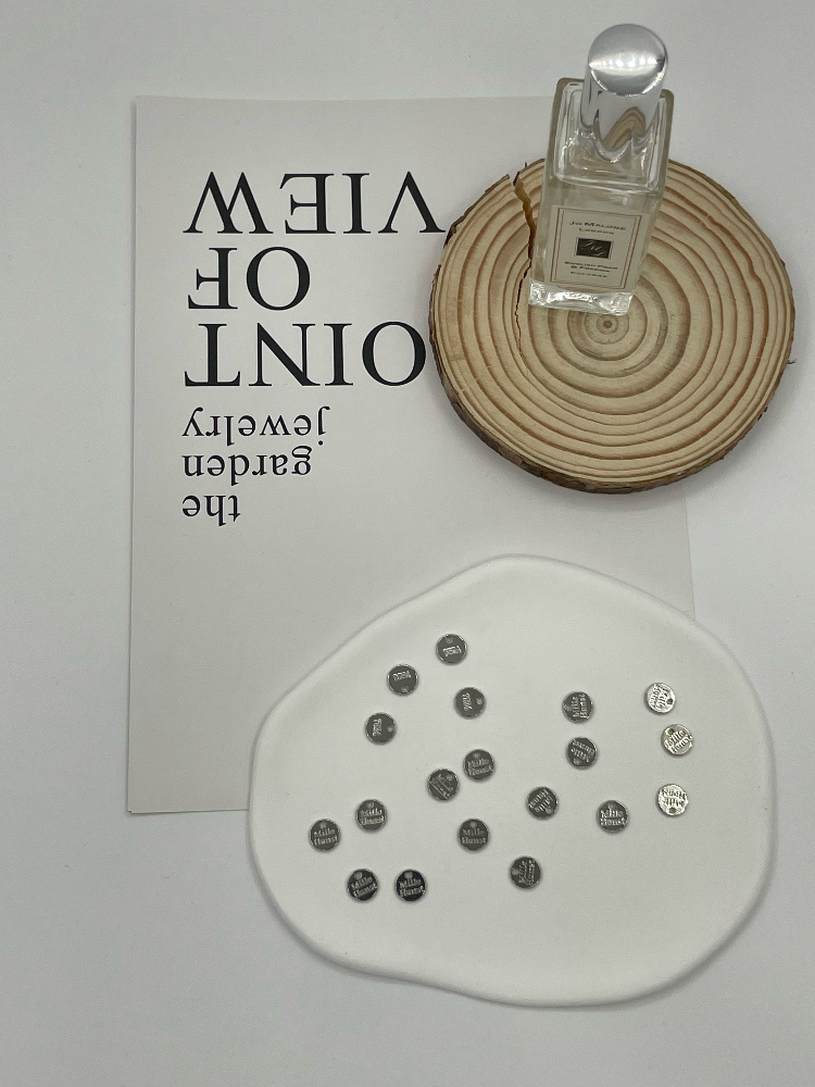 Custom Engraved Small Round Metal Tag Charms Polished Silver Alloy Disc Pendants for Clothing Lingerie Bag Decor - Image 3